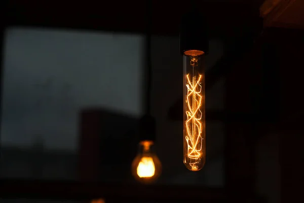 Edison Lamp Dark Background — Stock Photo, Image