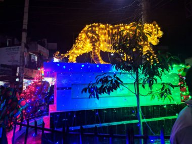 Lalbag mor Rangpur, Bangladeş 'teki kaplan heykeli.