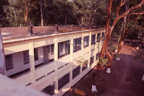 Vue Sur Toit Bâtiment Beau Paysage Architecture Carmichael College Rangpur — Photo