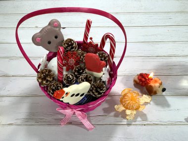 Noel için Noel sepetleri. 