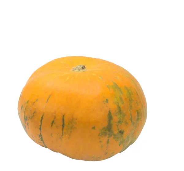 Calabaza Naranja Madura Sobre Fondo Blanco Vegetariano Vegetal Para Almuerzo — Foto de Stock