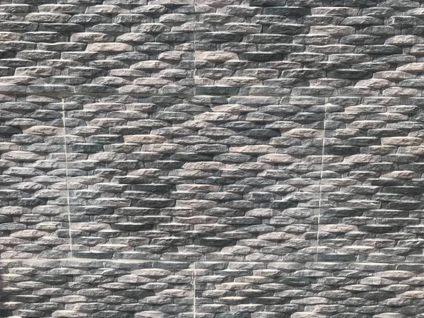 Verbundmauer Oder Wohnhaus Villa Außen Wandfliesen Mit Stein Pitching Muster — Stockfoto