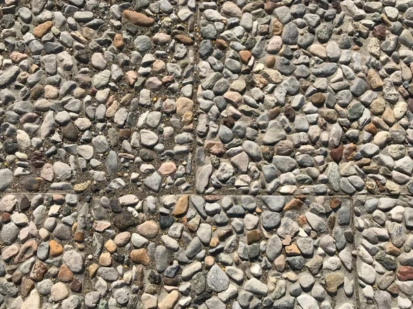 Steinfußboden Gehwegbereich Der Autobahn Oder Straßenrand Für Fußgänger Und Kann — Stockfoto
