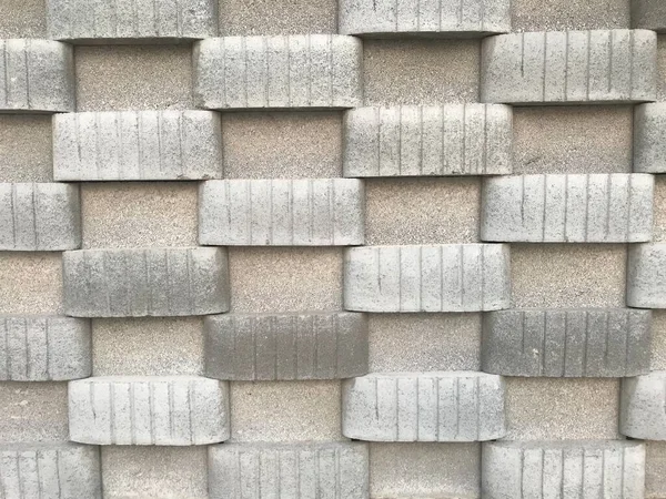 Beton blok duvar, umumi tuvalet için inşa edildi. Üç boyutlu görünüm içinde ve dışında blok çimento ve kum bağları kullanarak.