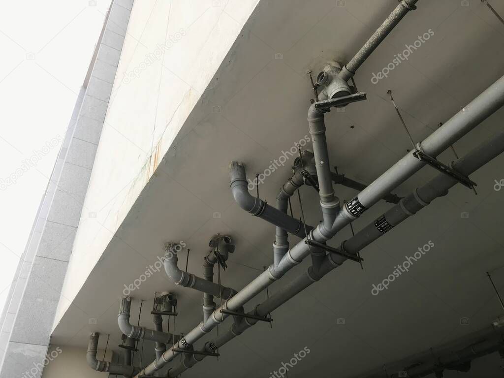 PVC Plumbing works for toilet and bathroom constructed under the slab concrete with Fittings like elbows Tee coupler etc