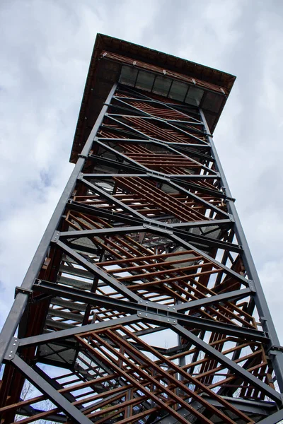 Torre Observação Metal Alta Letónia Estados Bálticos — Fotografia de Stock