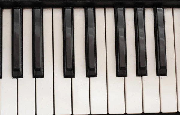 Schwarz Weiße Klaviertasten Musikinstrument — Stockfoto