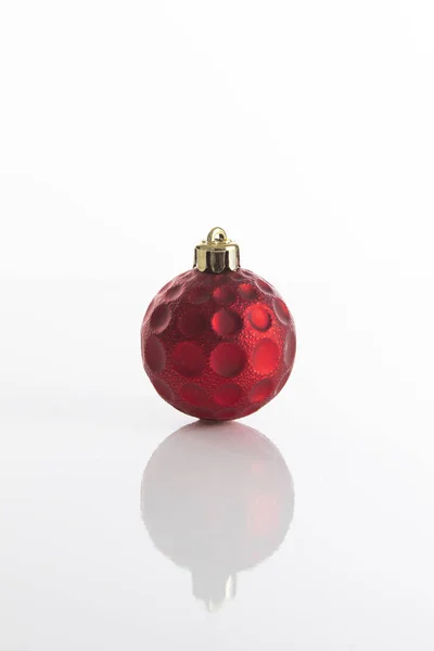 Bauble Rosso Decorazione Natale — Foto Stock