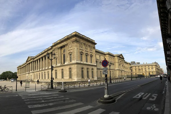 Paris France 2019 Vue Célèbre Musée Louvre Avec Pyramide Louvre — Photo