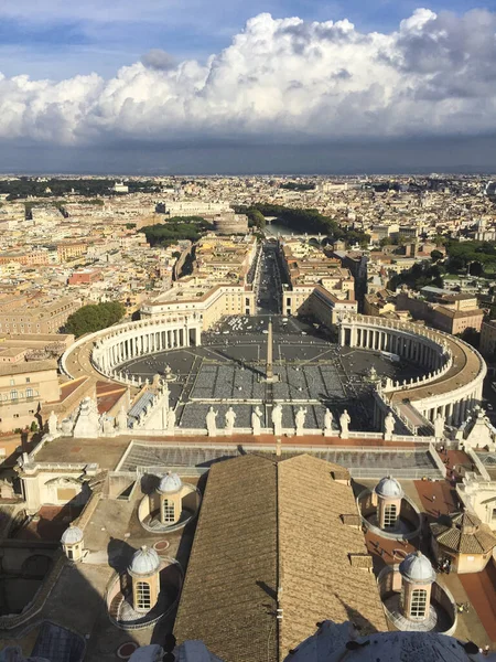 Célèbre Place Saint Pierre Vatican Vue Aérienne Ville Rome Italie — Photo