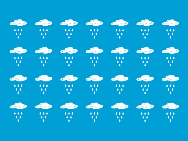 Rainy clouds pattern, vector illustration — Stock Vector