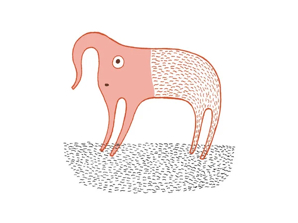 Strange creature,hand drawn vector illustration — Stock Vector