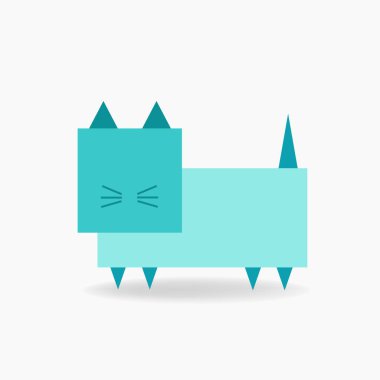 Geometrik kedi vektör