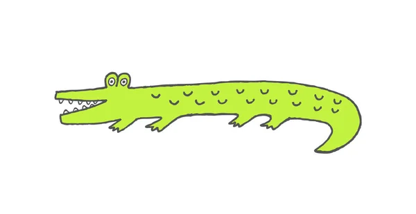 Krokodyl szkic, ilustracji wektorowych — Wektor stockowy