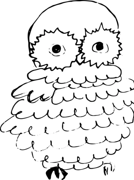 Szkic ptaka narysowanego ręcznie atramentem. Iluzja zarysu wektora — Wektor stockowy