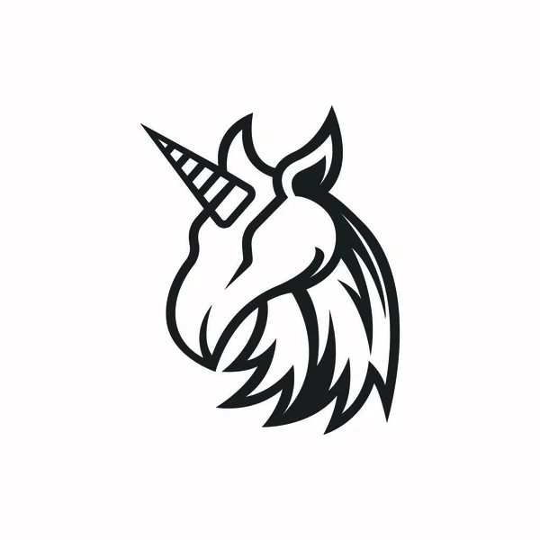 Vektor Einhorn Oder Pferd Logo Vorlage — Stockvektor