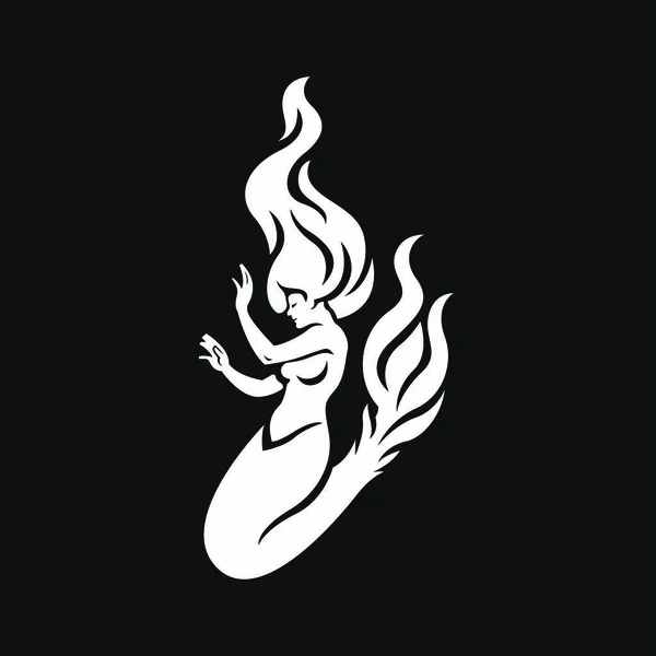Denizkızı Logosu Denizkızı Vektörü Denizkızı Simgesi Llüstrasyonu — Stok fotoğraf
