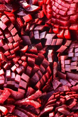 Soyut güzel kırmızı menekşe. Harika bir geçmiş. Beta vulgaris. Soyut pancar dilimleri. Sebze, sağlıklı yiyecek ve güzellik kavramı..