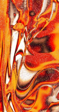 Sarı-turuncu arka plan. Soyut sanat. Renk dokusu. Modern sanat. Renkli tuval. Parlak modern sunum. Ateşli arka plan lekesi. Cam Mozaik Yazısı. Grunge kabarcık dokusu.