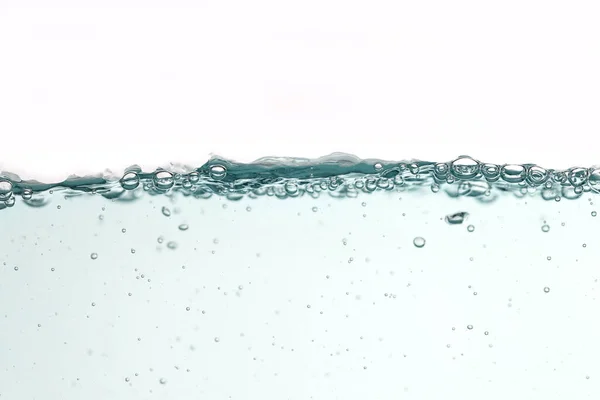 Wasser Aus Nächster Nähe Spritzt Mit Luftblasen Frische Und Saubere — Stockfoto