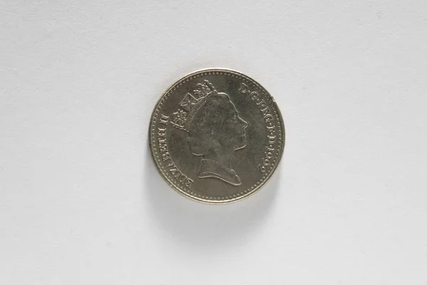 Pièce de 10 pence. Remise, fond . — Photo