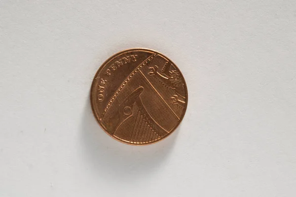 One penny coin isolated. — Stock Photo, Image