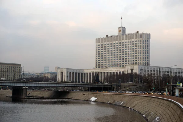 Moscou Russie Février 2020 Maison Gouvernement Fédération Russie Sur Remblai — Photo