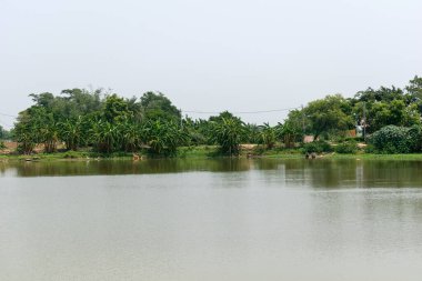 Hindistan 'ın en güzel kırsal kesimlerinden birinde ağacın gölgesi gölün sularına düştü ve muhteşem bir güzellik oluştu.
