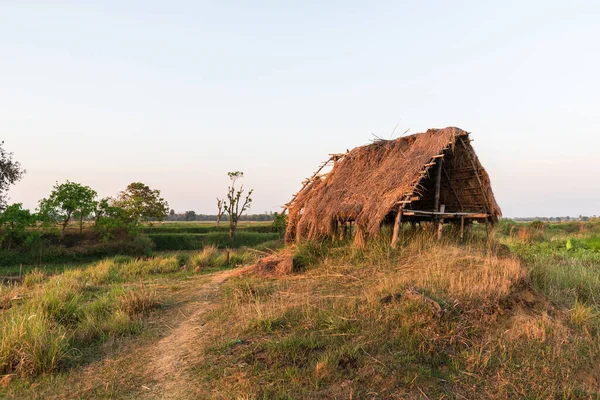 Batı Bengal Hindistan Balçıktan Bambudan Yapılmış Bir Kulübe Resmi Fakir — Stok fotoğraf