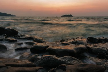 Koh Rong Adası 'nda Sunrise Long Exposure
