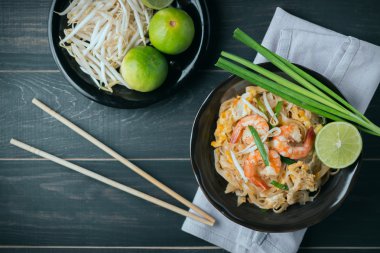 Tay gıda arka plan Tay Fried Noodle 