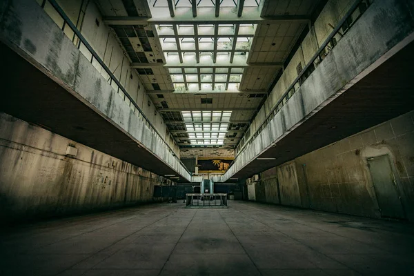 Interior Oscuro Abandonado Del Teatro Textura Grano — Foto de Stock