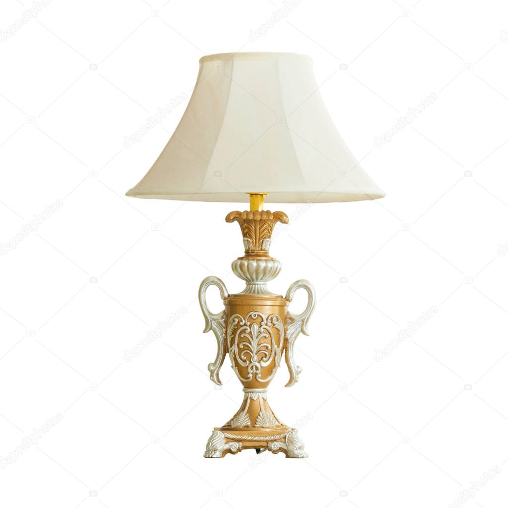 Vintage Luxury lamp isolated on white background