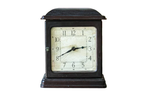 Vintage Alarm Clock Old Style Isolated White — Stock Photo, Image