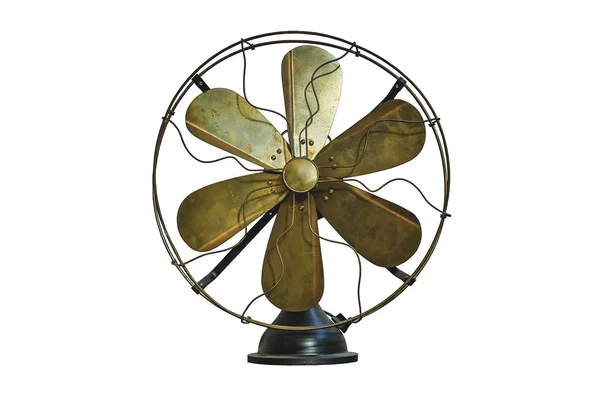 Vintage Fan Old Style Isolated White — Stock Photo, Image