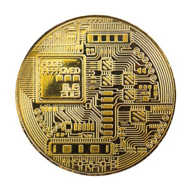 Altın bitcoin nakit izole