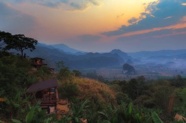 Phayao Eyaleti Tayland 'daki Phu Lanka Orman Parkı.