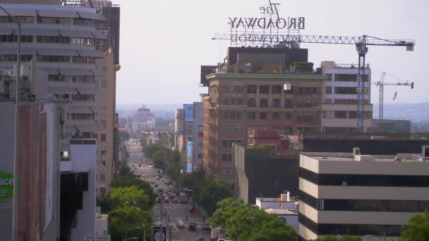 En timelapse av trafficking längs Vine Street, Los Angeles — Stockvideo