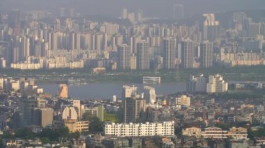 Gün batımında Seul Skyline