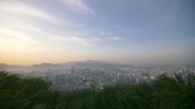 Gün batımında Seul Skyline