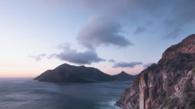 Hout Bay, Güney Afrika 'da gün batımının hızlandırılması