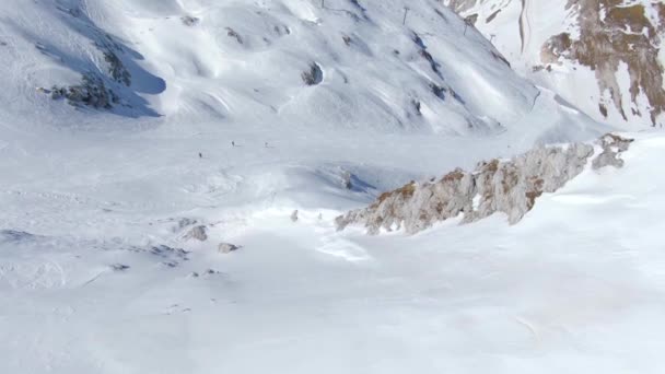 Skipiste in de Julian Alpen — Stockvideo