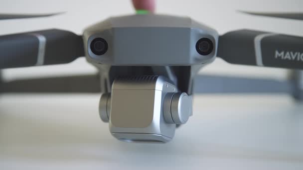 Calibración de la cámara de drones de cerca — Vídeo de stock