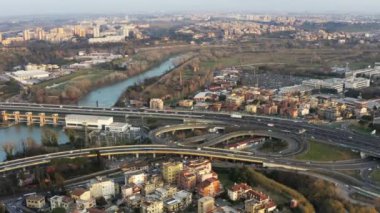 Roma 'daki Circonvallazione Settentrionale' in hava görüntüsü
