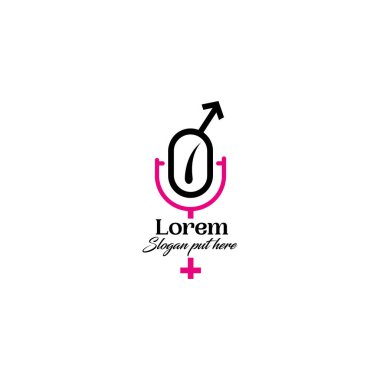 Yaratıcı ve modern cinsiyet podcast logo tasarımı şablon vektörü bilimsel amaçlar için kullanılır