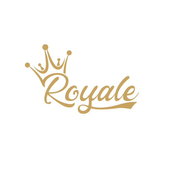 Luxury typography Royale logo design template vector eps