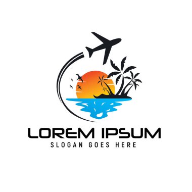 Seyahat Alıntıları / Tur logo tasarım şablonu vektörleri