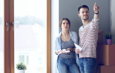 Çift renk örneği yeni ev için boya renk seçimi