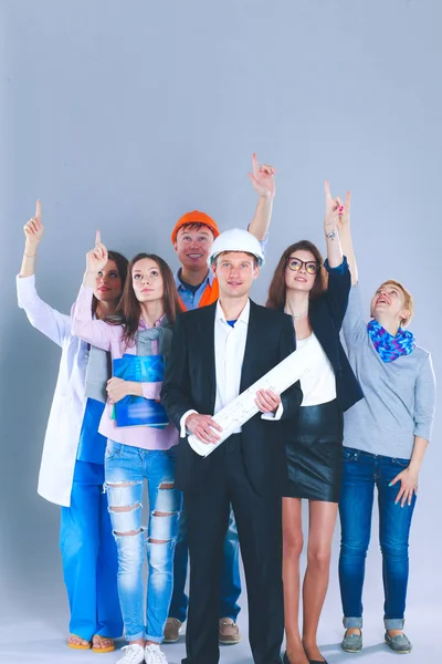 Portrait de personnes souriantes avec diverses professions — Photo