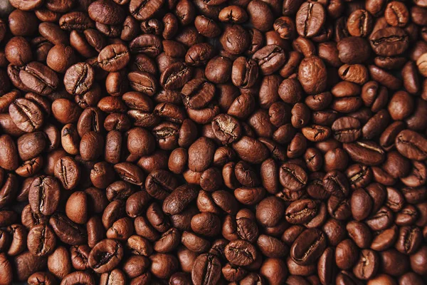 Kaffebönor för bakgrund — Stockfoto